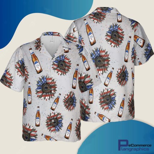 michelob ultra sunflowered 3d hawaiian shirt nfpppf