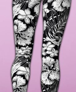 monochrome floral yoga leggings 4 IXkbp