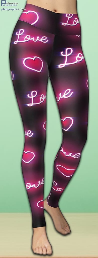 neon love yoga leggings 1 QDTek