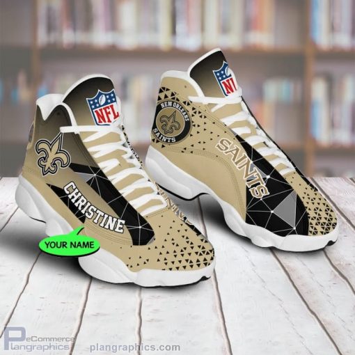 new orleans saints nfl personalized jordan 13 shoes 41 vUavW