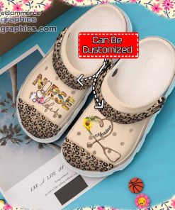 nurse crocs nurse personalized life leopard clog shoes 1 ovmBe