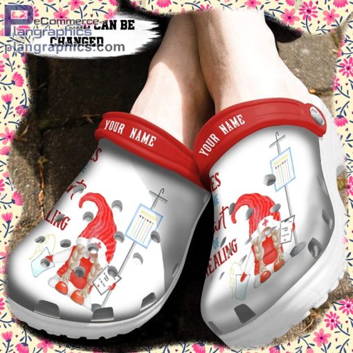 nurse crocs personalized nurse gnome healing clog shoes 2 EUE1t