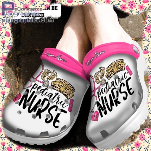 nurse crocs personalized pediatric nurse leopard clog shoes 2 mfK8N