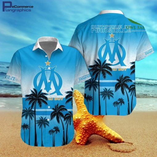 olympique de marseille palm trees hawaiian shirt bkww3x