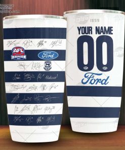personalised afl geelong cats grand final team signatures guernsey tumbler 3 plM0p