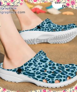 personalized animal blue print pattern clog shoes 2 6xV28