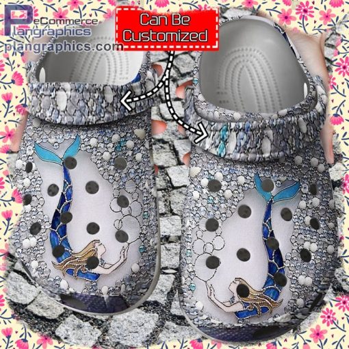 personalized diamond mermaid clog shoes 1 ABl9G