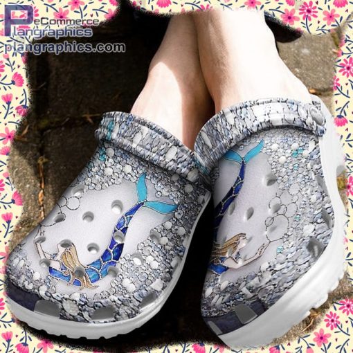 personalized diamond mermaid clog shoes 2 M2V9F