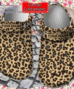 personalized flat cheetah animal print pattern clog shoes 1 mqn9T