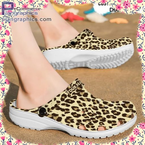 personalized leopard animal print fur pattern clog shoes 2 PX5vD