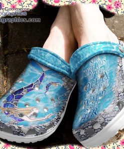 personalized mermaid she dream of the ocean clog shoes 2 mwbAm