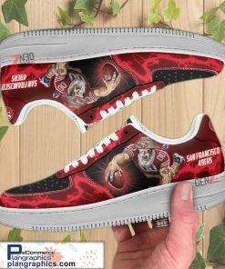 san francisco 49ers air sneakers mascot thunder style custom nfl air force 1 shoes 10 Alirb