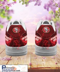 san francisco 49ers air sneakers mascot thunder style custom nfl air force 1 shoes 136 V1ZYU