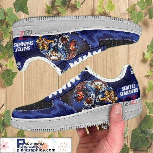 seattle seahawks air sneakers mascot thunder style custom nfl air force 1 shoes 8 12SDI