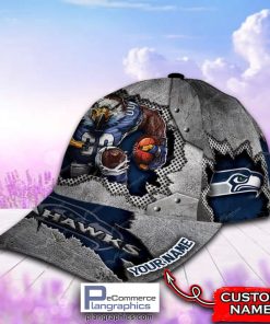 seattle seahawks mascot nfl cap personalized 2 W8ZrP