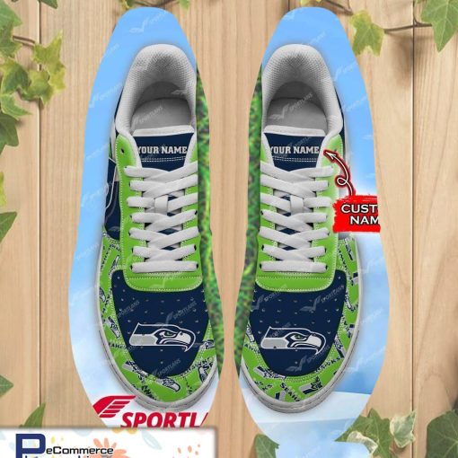 seattle seahawks nfl custom name and number air force 1 shoes 71 FIjLW