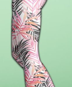 soft pink tropical yoga leggings 2 azAQE