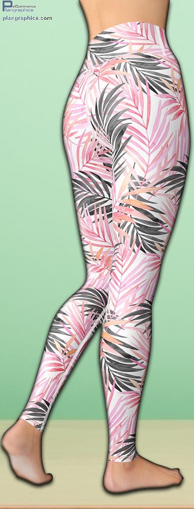 soft pink tropical yoga leggings 3 qldrN