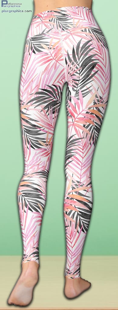 soft pink tropical yoga leggings 4 mU79A