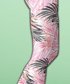 soft pink tropical yoga leggings 5 M9Ztl