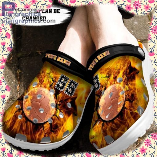 sport crocs personalized fire volleyball crack ball overlays clog shoes 2 4G3Ui