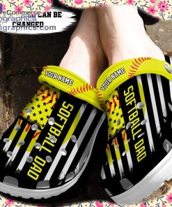 sport crocs personalized softball dad vintage flag clog shoes 2 oVWH1