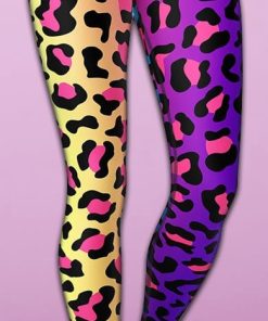 vibrant leopard print yoga leggings 1 0v2fG