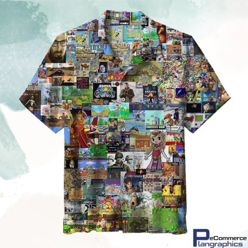 video games anthology hawaiian shirt vx8dy3
