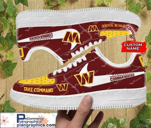 washington commanders nfl custom name and number air force 1 shoes rbpl132 1 vdM8c