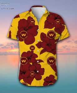 washington commanders tropical floral shirt Y1v9x