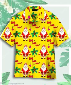 yellow christmas let it snow pattern aloha hawaiian shirts S7vys