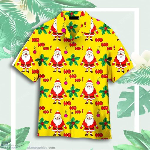 yellow christmas let it snow pattern aloha hawaiian shirts S7vys