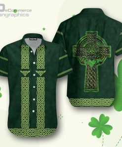 celtic cross irish st patrick day hawaiian shirt BlLjA