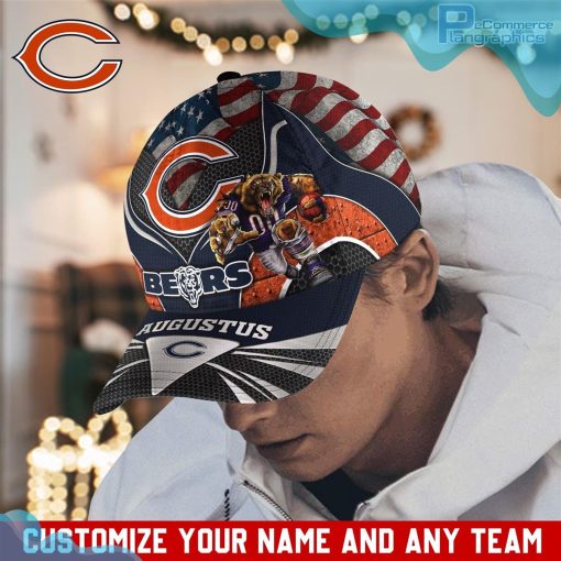 chicago bears nfl classic cap personalized custom name 2 lpWBe