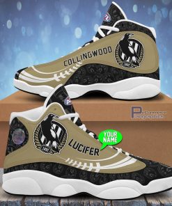 collingwood logo personalized air jordan 13 sneaker RC8K7