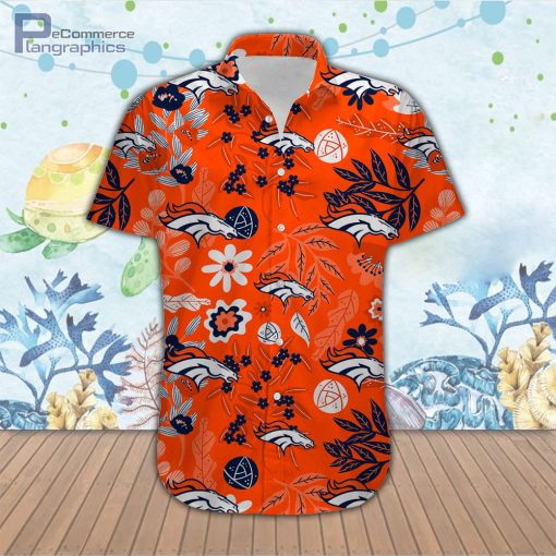 denver broncos aloha button up short sleeve shirt 3XPwo