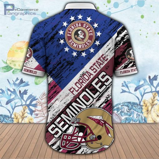 florida state seminoles ncaa button up short sleeve shirt 2 DHr2O