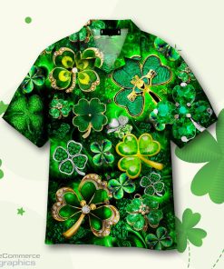 happy st.patricks day clover leaf hawaiian shirt zgVy1