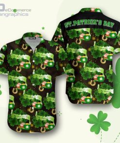 irish leprechaun st patricks day hawaiian shirt Xsl4H