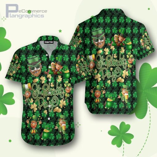 irish st. saint patrickE28099s day hawaiian shirt quRCJ