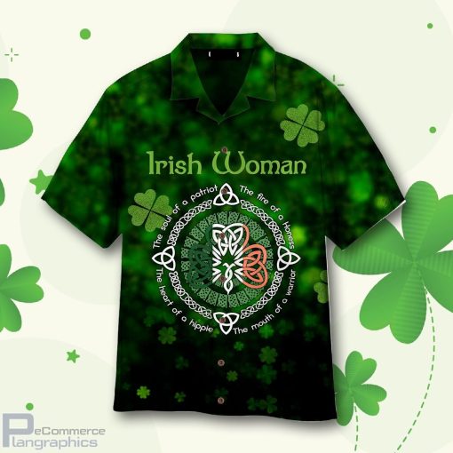 irish woman happy st patrick hawaiian shirt dQ3TN