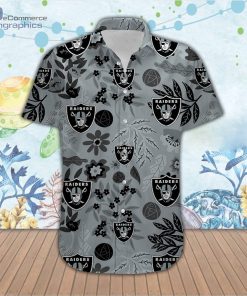 las vegas raiders aloha button up short sleeve shirt JGddJ