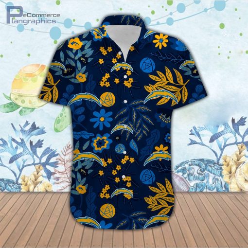 los angeles chargers aloha button up short sleeve shirt pl6860 hsxX4