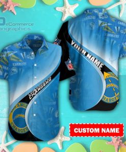 los angeles chargers casual button down short sleeve shirt rb307 1 Jkn4u