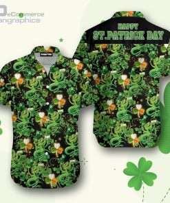 lucky clover irish st patricks day hawaiian shirt 2oP6H