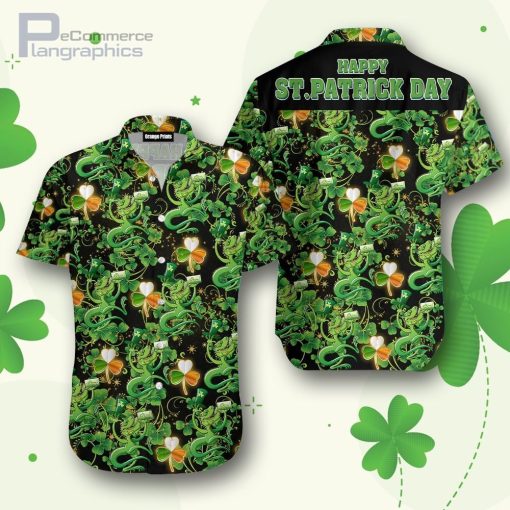 lucky clover irish st patricks day hawaiian shirt 2oP6H
