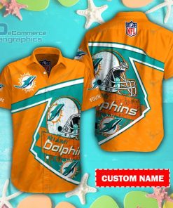 miami dolphins casual button down short sleeve shirt rb272 1 MYHh2