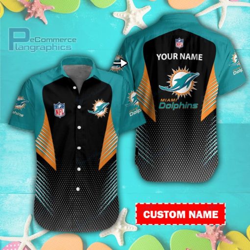 miami dolphins casual button down short sleeve shirt rb374 1 jZwNK