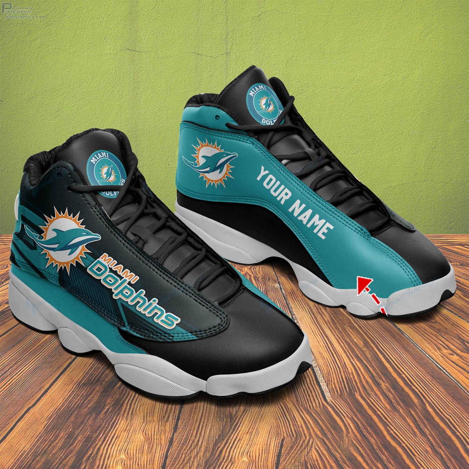 Miami Dolphins Jordan 13 Shoes Custom Jd13 Sneakers - Plangraphics