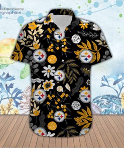 pittsburgh steelers aloha button up short sleeve shirt pl9185 LWUfo